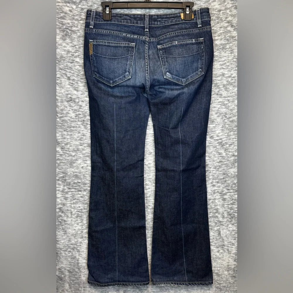 PAIGE Laurel Canyon Bootcut Denim Jeans Dark Blue Size 30 / 10 EUC - Picture 9 of 16